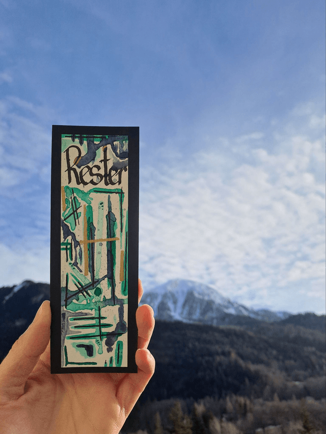 [ Rester ] Calligraphie aquarellée